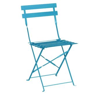 Bolero sillas plegables de acero turquesa - 2 piezas