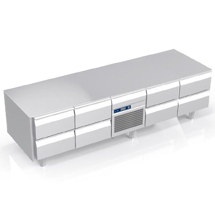 Roeder Acer onderbouw koeling, 8 laden, zonder bovenblad, ROE-LKB-C8