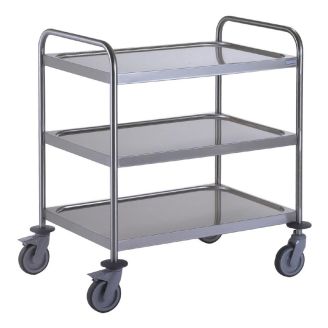 Tournus serving trolley with 3 trays