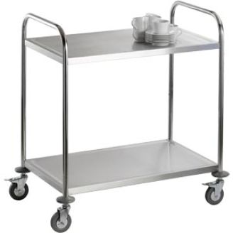 Saro Stainless steel serving / removal trolley, 2 floors, 860x540x940 mm (WxDxH), ALEX