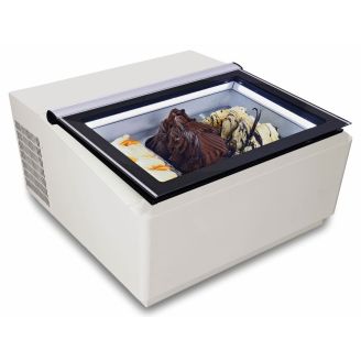 Combisteel Tabletop Ice Cream Display Case White/black