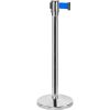 Colonna barriera in acciaio inox Saro con prolunga blu, AF 206 SB