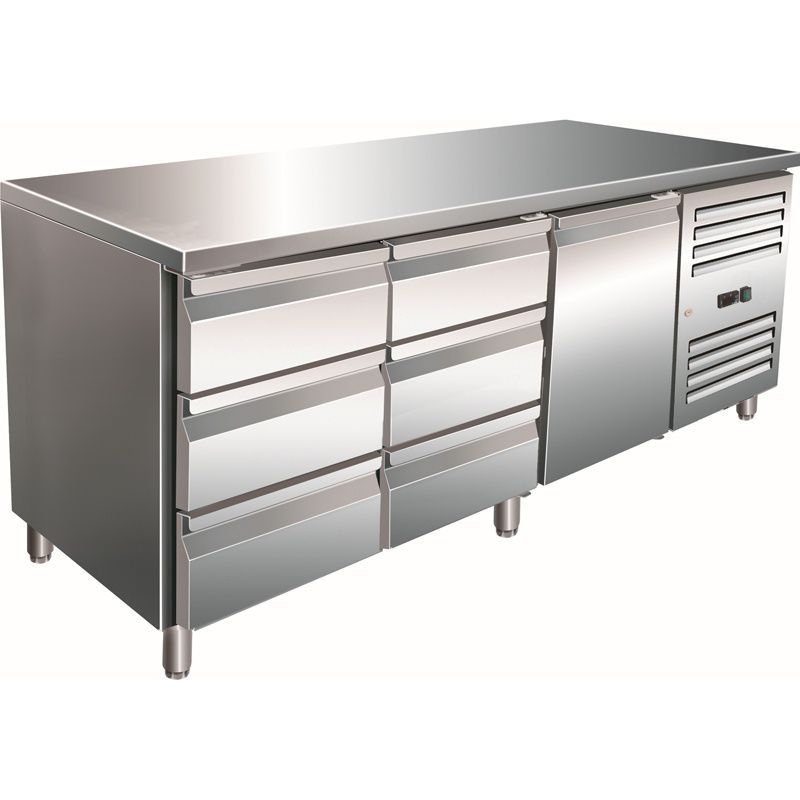 Balc&atilde;o refrigerado Saro 1 porta / 2 x 3 gavetas KYLJA 3150 TN