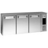 Nevera para botellas Gamko de 3 puertas E3/222MUCS, plug-and-play, acero cromado.