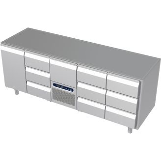 Roeder Acer koelwerkbank - 5 secties - deur, 3 la, motor+la, 2x 3 la