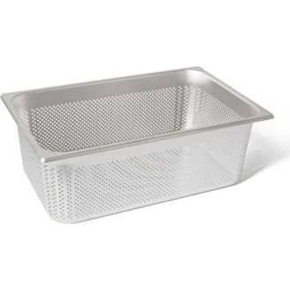 Rieber RVS geperforeerde gastronorm bak - zonder grepen - 1/1 GN - 190 mm. - 11194