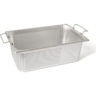 Rieber RVS geperforeerde gastronorm bak - met grepen - 1/1 GN - 190 mm. - 11194 K