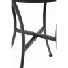 Mesa bistr&ocirc; redonda em a&ccedil;o preto Bolero com tampo estampado, cerca de 60 cm