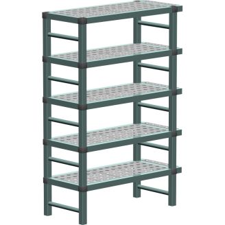 Estante de canto REA Gastro 983x410x1670 mm. (lxdxh), 5 prateleiras