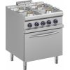 Roeder 4-br&aelig;nder gaskomfur 4x7,0kW el. ovn 5,3kW - BK7MFB77FEVXL