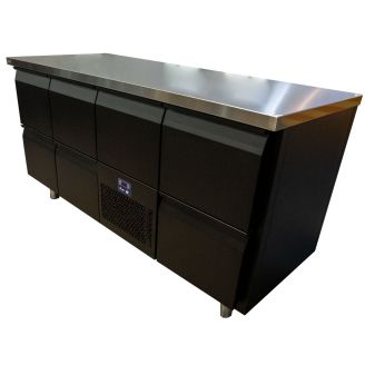 Bancada refrigerada Roeder Acer - 4 se&ccedil;&otilde;es - gaveta 2x 2 | motor+gaveta | 2 gaveta