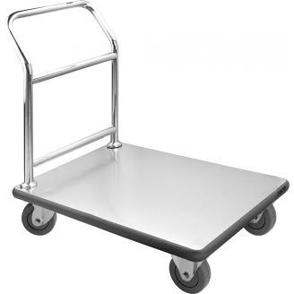Saro transportvagn i rostfritt st&aring;l, 1 hylla, 900x600x900 mm (bxdxh), AF 230