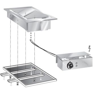 Plaque de cuisson &eacute;lectrique encastrable Gastro-inox avec agitateur