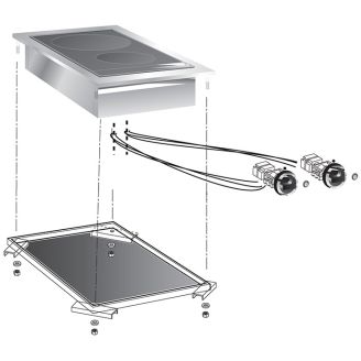 Gastro-inox plaques de cuisson &eacute;lectriques vitroc&eacute;ramiques roeder encastrables 2 zones 40cm