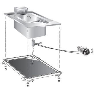 Gastro-inox friteuse &eacute;lectrique encastrable roeder 10l 40cm 5kw
