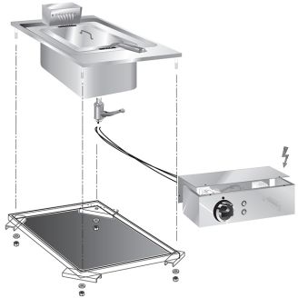 Gastro-inox roeder 嵌入式电炸锅 10l 40cm 5kw 带连接块