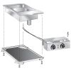 Gastro-inox roeder drop-in multifunktionel stegepande 40cm med tilslutningsblok