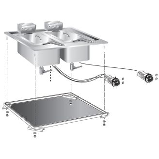Gastro-inox roeder 嵌入式电炸锅 10+10l 60cm 10kw