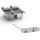Gastro-inox friteuse &eacute;lectrique encastrable roeder 10+10l 60cm 12kw avec bloc de connexion
