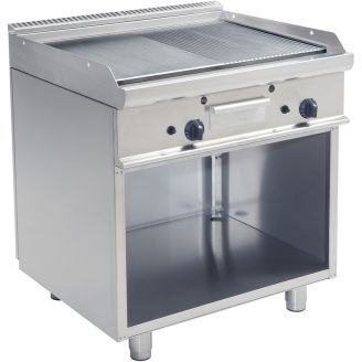 Fry top doppia Saro gas liscia / rigata E7 / KTG2BAM