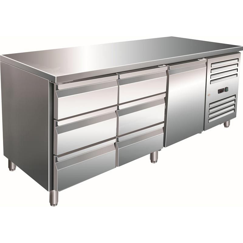 Balc&atilde;o refrigerado Saro 1 porta / 2 x 3 gavetas KYLJA 3150 TN