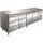 Banco da lavoro refrigerato Saro 2 porte / 2x 3 cassetti KYLJA 4150 TN