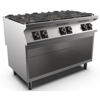 Gastro-inox fog&atilde;o a g&aacute;s mareno m1-900 6 queimadores, 120cm