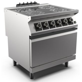 Mareno m1-900 keramische kookplaat, 4 kookzones, elek. hete lucht oven