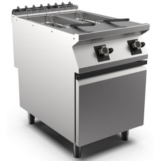 Gastro-inox fritadeira a g&aacute;s mareno m1-900 2x 10 litros, com porta, 60cm