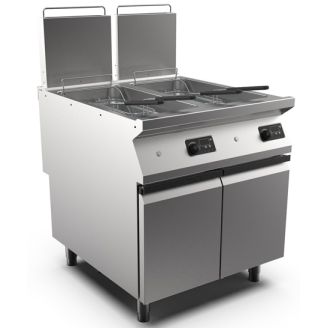 Mareno m1-900 gasfriteuse 2x 23 liter, met deur, digitaal instelbaar