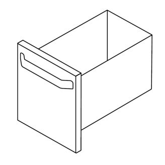Modular lade 46 cm hoog voor 40 cm kabinet