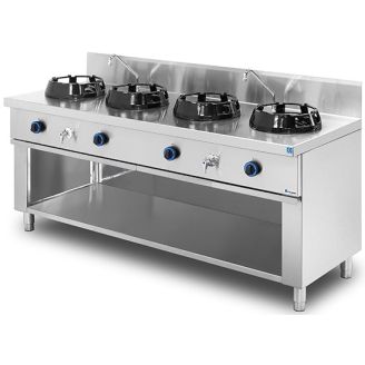 NTGas standard asiatisk wokspis MOB/04-4C-WL 4 br&auml;nnare