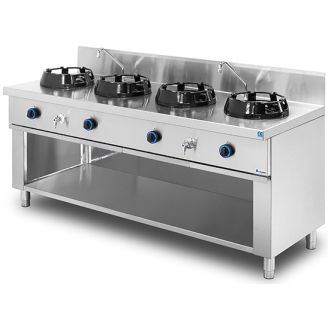 NTGas standard asiatisk wokspis MOB/04-4V-WL 4 br&auml;nnare