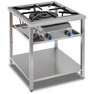 NTGas st&aring;ende modell kamin med integrerad P31 br&auml;nnare MOB/01-1P-A