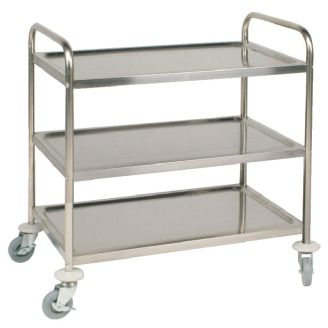 Vogue serving trolley 3 trays large - 535x860x930 mm