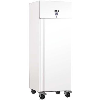 Gastro-Inox vit st&aring;l 600L frys, statiskt kyld med fl&auml;kt