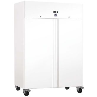 Gastro-Inox vit st&aring;l 1200L frys, statiskt kyld med fl&auml;kt