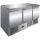 &Eacute;tabli Gastro-Inox en acier inoxydable, 3 portes, refroidissement forc&eacute;