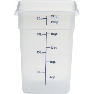Bid&oacute;n de almacenamiento Cambro sin tapa cuadrado - 20,8L
