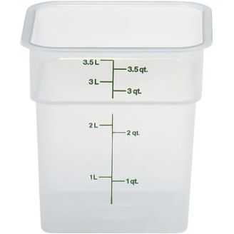 Cambro 方形无盖储物罐 - 3.8L