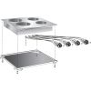 Gastro-inox roeder 4-plaats drop-in elektrische kookplaat 60cm