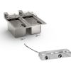 Gastro-inox friteuse &eacute;lectrique encastrable roeder 10+10l 60cm 18kw avec bloc de connexion