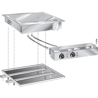 Plaque de cuisson amovible avec agitateur Gastro-inox