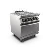 Cocina Mareno m1-700 con 4 placas y horno el&eacute;ctrico GN 1/1