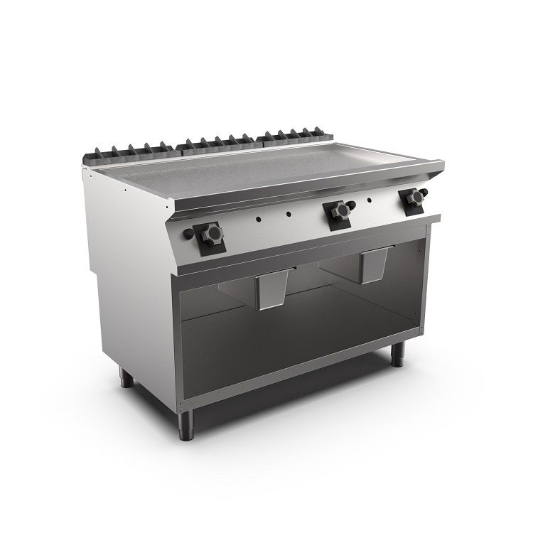 Piastra a gas Mareno M1-900 liscia, cromata opaca - 120 cm