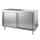 Gastro-inox 不锈钢工作台，带滑动门，尺寸为 1300(长)x700(深)x880(高)毫米