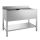 Gastro-inox RVS spoelwerktafel (L) 1200(l)x700(d)x880(h)mm
