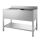 Gastro-inox RVS spoelwerktafel (R) 1200(l)x700(d)x880(h)mm