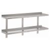 Gastro-inox double wall shelf in stainless steel aisi 304, 1900(l)x400(d)mm