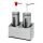 Juego de dos dispensadores Kalando, color blanco/rojo, con pulsador - 2,25 L